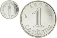 World Coins - Coin, France, Épi, Centime, 1997, Paris, , Stainless Steel, KM:928