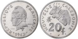 World Coins - New Caledonia, 20 Francs, 1967, MDP, Pattern, Nickel,