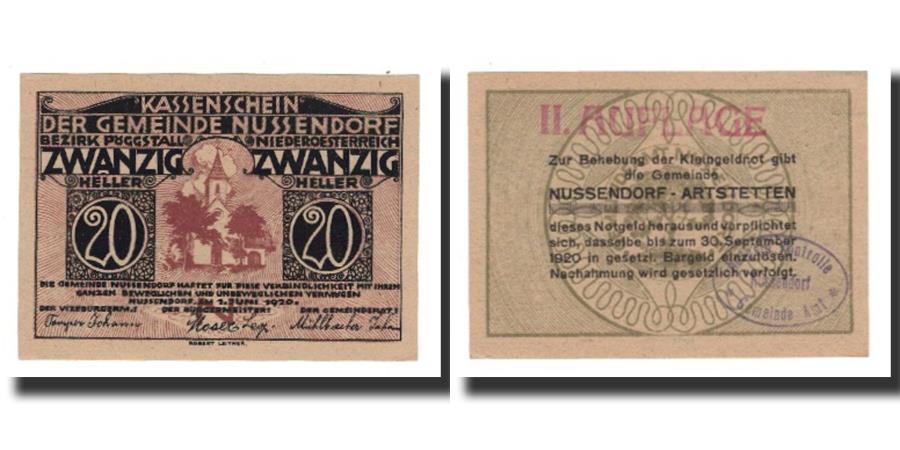 Banknote Austria Nussendorf Artstetten N O Gemeinde Heller Texte 1