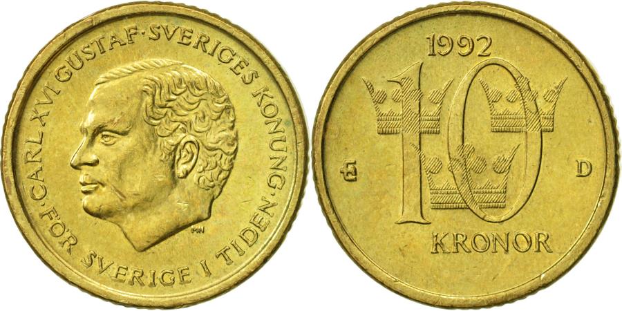 sweden-carl-xvi-gustaf-10-kronor-1992-copper-aluminum-zinc