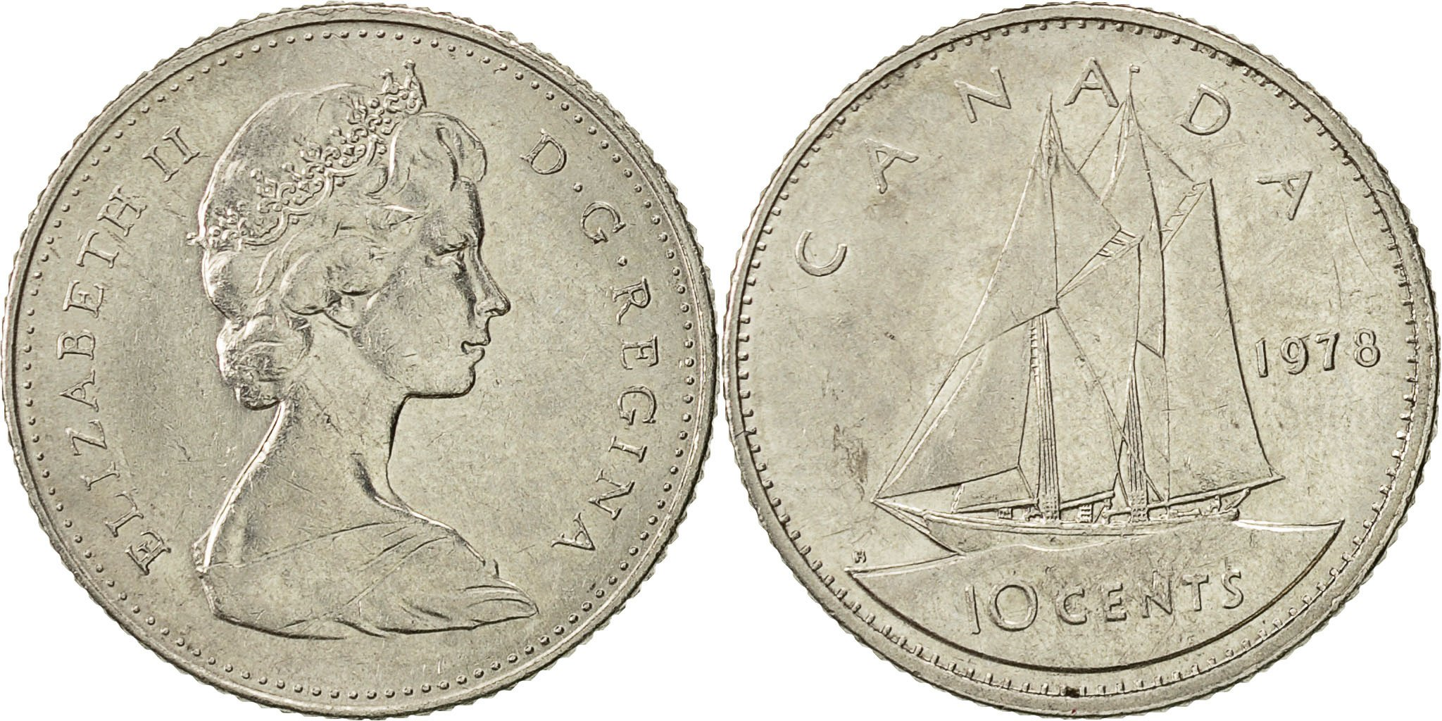 Canada, Elizabeth II, 10 Cents, 1978, Royal Canadian Mint, Ottawa,
