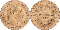 World Coins - France, Napoleon III, 10 Francs, 1866, Paris, Gold, , Gadoury:1015