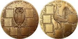 World Coins - France, Medal, Calendar 1977, 1977, MDP, Bronze Florentin, Couture,