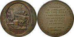 World Coins - Coin, France, Monneron, 5 Sols, 1792, Birmingham, , Bronze, KM:Tn31