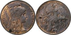World Coins - France, 5 Centimes, Dupuis, 1904, Paris, Bronze, , Gadoury:165, KM:842