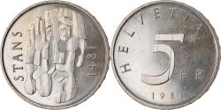 World Coins - Coin, Switzerland, Convention de Stans, 5 Francs, 1981, , Copper-nickel