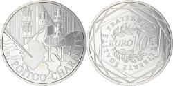 World Coins - France, 10 Euro, Poitou-Charentes, 2010, , Silver