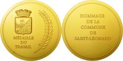 World Coins - France, Medal, Médaille du Travail, Commune de Saint-Léonard (Pas-de-Calais)