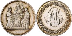 World Coins - France, Medal, Mariage, Religion, 1859, Silver, Merley,