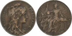 World Coins - France, 10 Centimes, Daniel-Dupuis, 1912, Paris, Bronze, , Gadoury:277