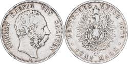 World Coins - Germany, 5 Mark, 1876, Dresde, Silver, , KM:1237