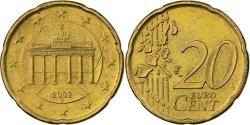 World Coins - Germany, 20 Euro Cent, 2002, Munich, Nordic gold,
