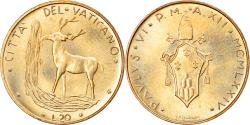 World Coins - Coin, VATICAN CITY, Paul VI, 20 Lire, 1974, Roma, AU(55-58), Aluminum-Bronze