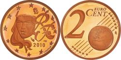 World Coins - France, 2 Euro Cent, 2010, Paris, BE, , Copper Plated Steel, Gadoury:2