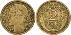 World Coins - France, 2 Francs, Morlon, 1939, Paris, Aluminum-Bronze, , KM:886