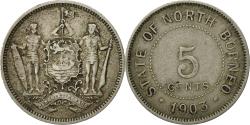 World Coins - Coin, BRITISH NORTH BORNEO, 5 Cents, 1903, Heaton, Birmingham,