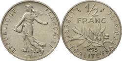 World Coins - Coin, France, Semeuse, 1/2 Franc, 1975, Paris, , Nickel, KM:931.1