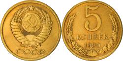 World Coins - Coin, Russia, 5 Kopeks, 1980, , Aluminum-Bronze, KM:129a