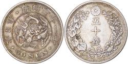 World Coins - Japan, Meiji, 50 Sen, 1898, Silver,