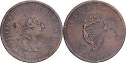 World Coins - Ireland, George III, 1/2 Penny, 1805, Copper, , KM:147.1
