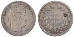 World Coins - Coin, France, Louis-Philippe, 5 Francs, 1836, Marseille, , Silver