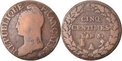 World Coins - Coin, France, Dupré, 5 Centimes, AN 5, Paris, , Bronze, KM:635.1, Le