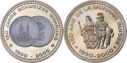 World Coins - Switzerland, Medal, 150 Ans de la Monnaie Suisse, 20 FRANCS, 2000