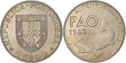 World Coins - Portugal, 25 Escudos, FAO, 1983, Lisbon, Copper-nickel, , KM:619