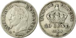 World Coins - Coin, France, Napoleon III, Napoléon III, 20 Centimes, 1864, Bordeaux
