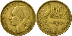 World Coins - Coin, France, Guiraud, 50 Francs, 1954, Beaumont - Le Roger,