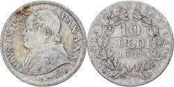 World Coins - Italian States, PAPAL STATES, Pius IX, 10 Soldi, 50 Centesimi, 1867, Rome