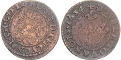 World Coins - Coin, Seigneurie de Cugnon, Jean-Théodore de Löwenstein, Double Tournois, 1634