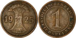 World Coins - Coin, GERMANY, WEIMAR REPUBLIC, Reichspfennig, 1925, Karlsruhe,