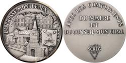 World Coins - France, Medal, Ville de La Brosse-Montceaux, Politics, Society, War, XXth