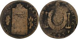 World Coins - France, 1/2 sol à la balance, 1793, La Rochelle, Copper, , Gadoury:10