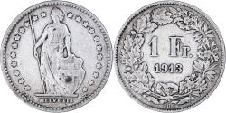 World Coins - Coin, Switzerland, Franc, 1913, Bern, , Silver, KM:24
