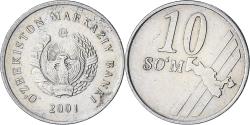 World Coins - Uzbekistan, 10 Som, 2001