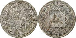 World Coins - Morocco, Mohammed V, 10 Francs, 1933, Paris, Silver, , KM:38