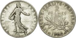 World Coins - Coin, France, Semeuse, 2 Francs, 1904, Paris, , Silver, KM:845.1