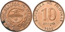 World Coins - Philippines, 10 Sentimos, 1995, Copper Plated Steel, , KM:270.1
