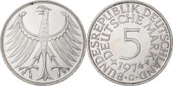World Coins - GERMANY - FEDERAL REPUBLIC, 5 Mark, 1974, Karlsruhe, Silver, , KM:112.1