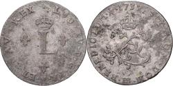 World Coins - France, Louis XV, Double sol (2 sous) en billon, 1739, Strasbourg