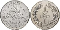 World Coins - Lebanon, 1 Livre, 1980, Monnaie de Paris, Pattern, Nickel, , KM:30