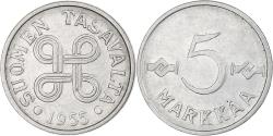 World Coins - Finland, 5 Markkaa, 1955