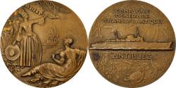 World Coins - France, Medal, Compagnie Générale Transatlantique, Antilles, Shipping, 1952