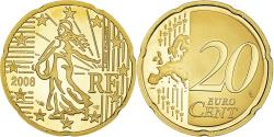 World Coins - France, 20 Euro Cent, 2008, Paris, BE, , Brass, KM:1411
