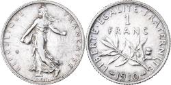 World Coins - Coin, France, Semeuse, Franc, 1910, Paris, , Silver, KM:844.1