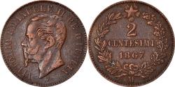 World Coins - Coin, Italy, Vittorio Emanuele II, 2 Centesimi, 1867, Milan, , Copper