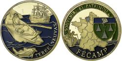World Coins - France, Token, 76/ Fécamp - Terre neuvas, Copper-nickel Aluminium, Souvenirs et