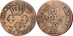 World Coins - French Guiana, Louis XVI, 2 Sous, 1789, Paris, Billon, , KM:1